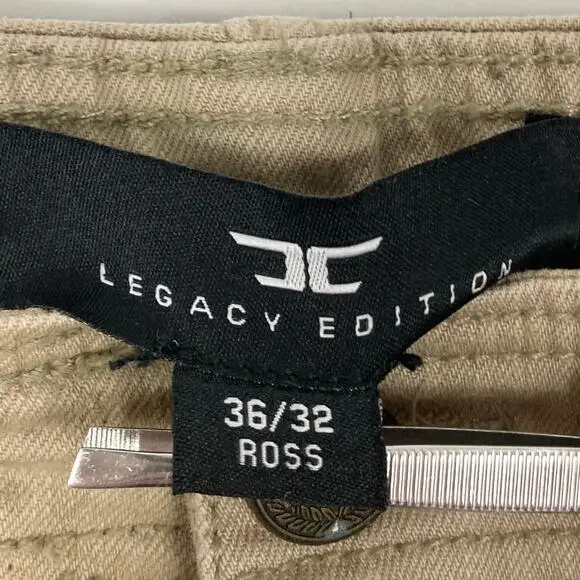 JORDAN CRAIG Pants Men 36/32 Cargo Bondage-Straps Acid-Splatter Tan Fitted”Ross”